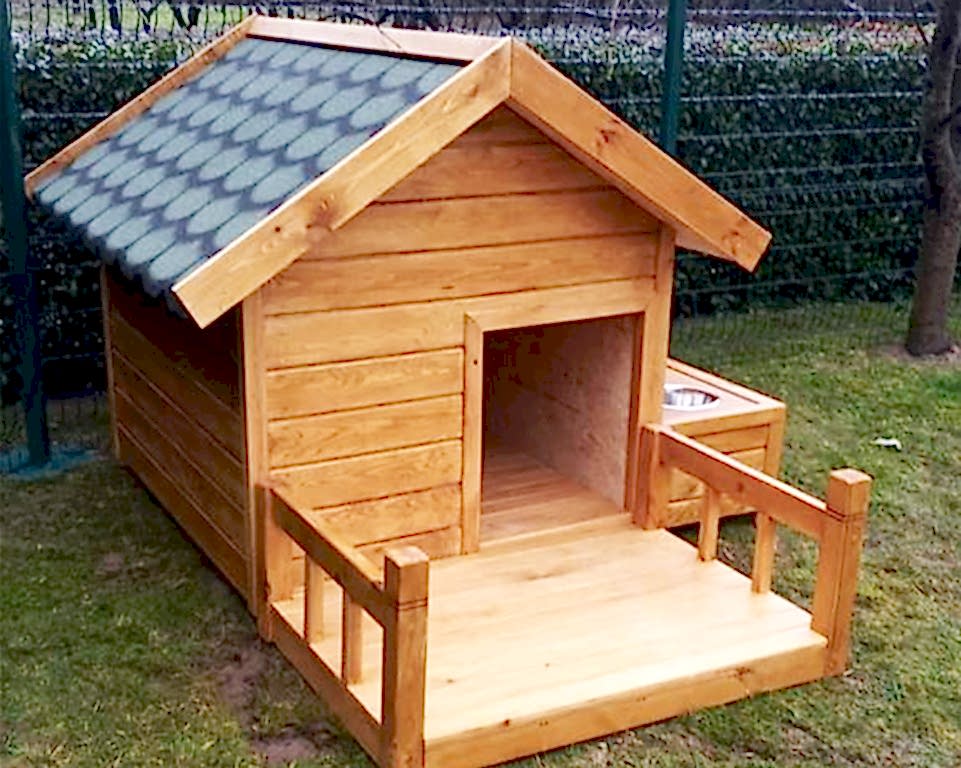 İzolasyonlu Ahşap Köpek Kulübesi 2